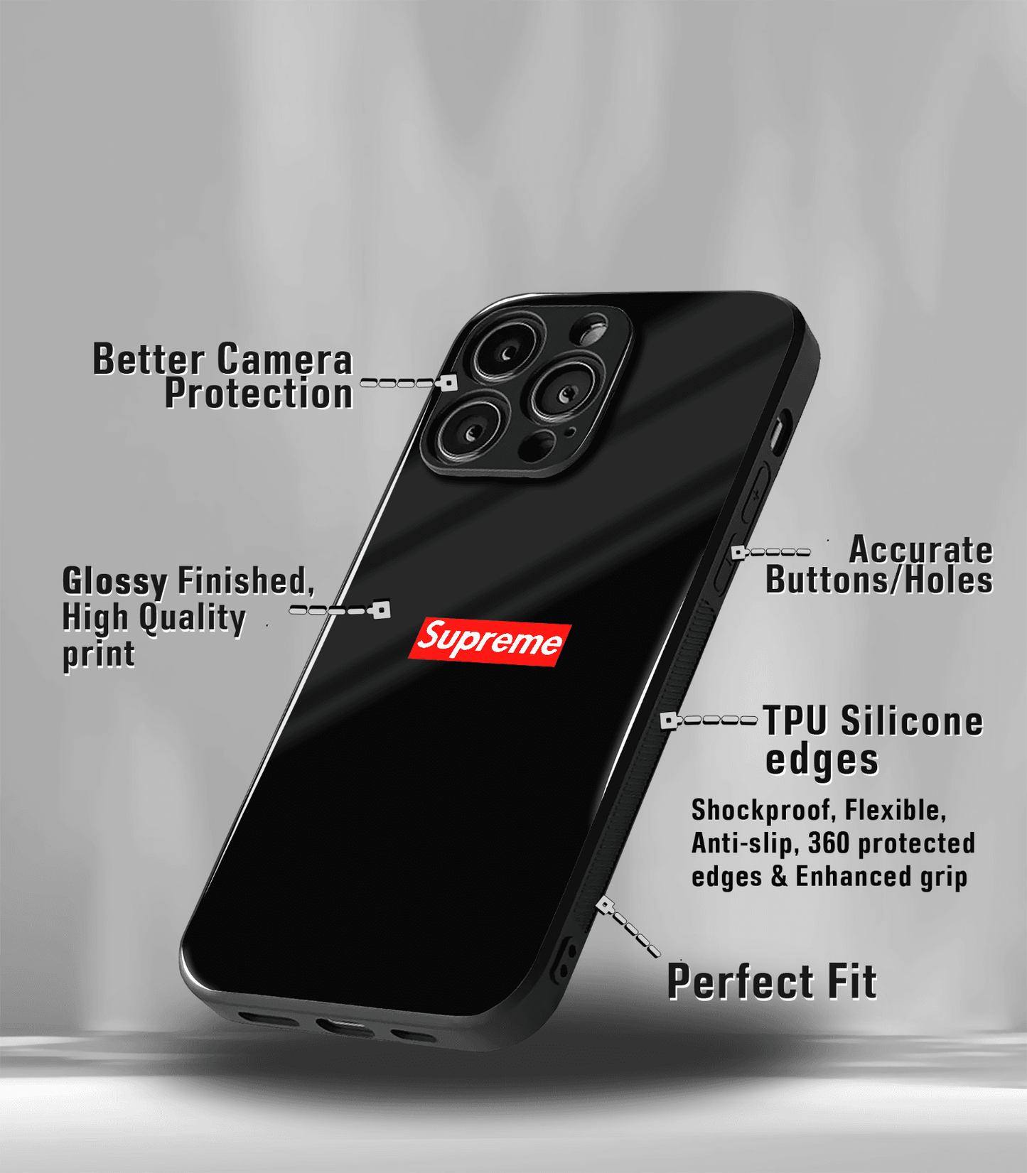 spin off premium glossy phone case compatible for all phone models!