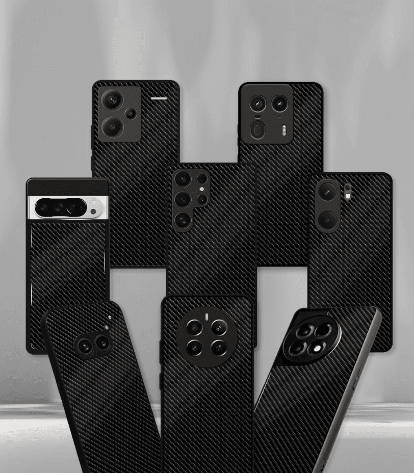 carbon fiber pattern premium glossy phone case compatible for all phone models!