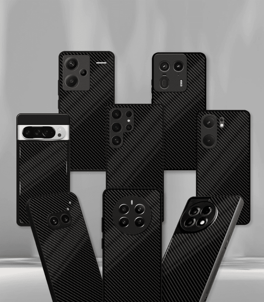 Carbon Fiber Pattern Premium glossy Phone Case compatible for all phone models!
