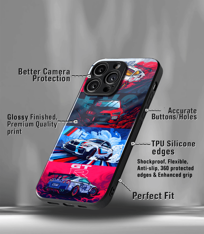 super car automotive premium glossy phone case compatible for every phone models.