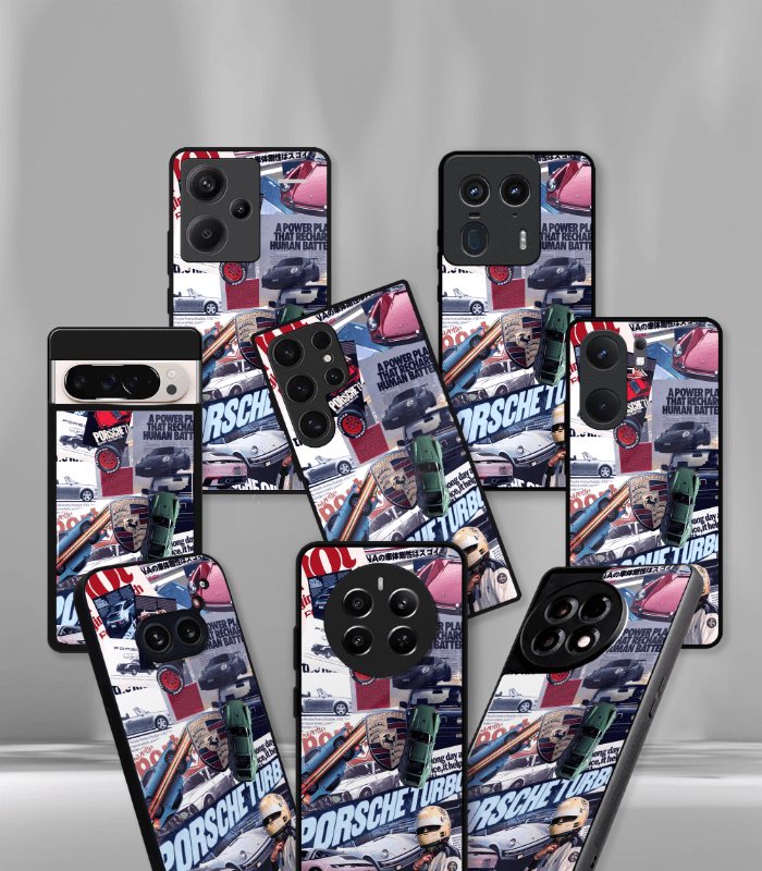 porsche super car automotive premium glossy phone case compatible for every phone models.