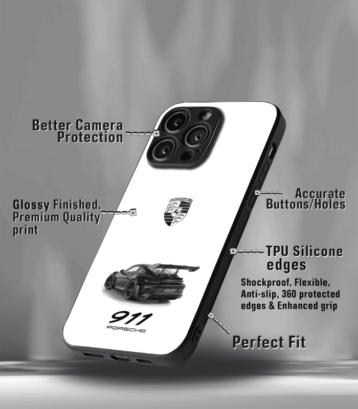 porsche super car automotive premium glossy phone case compatible for every phone models.