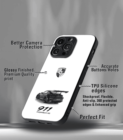 Porsche Super Car Automotive Premium Glossy Phone Case compatible for every Phone Models.