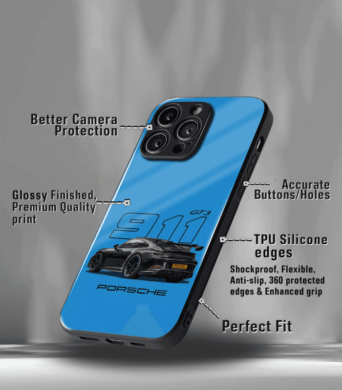 porsche super car automotive premium glossy phone case compatible for every phone models.