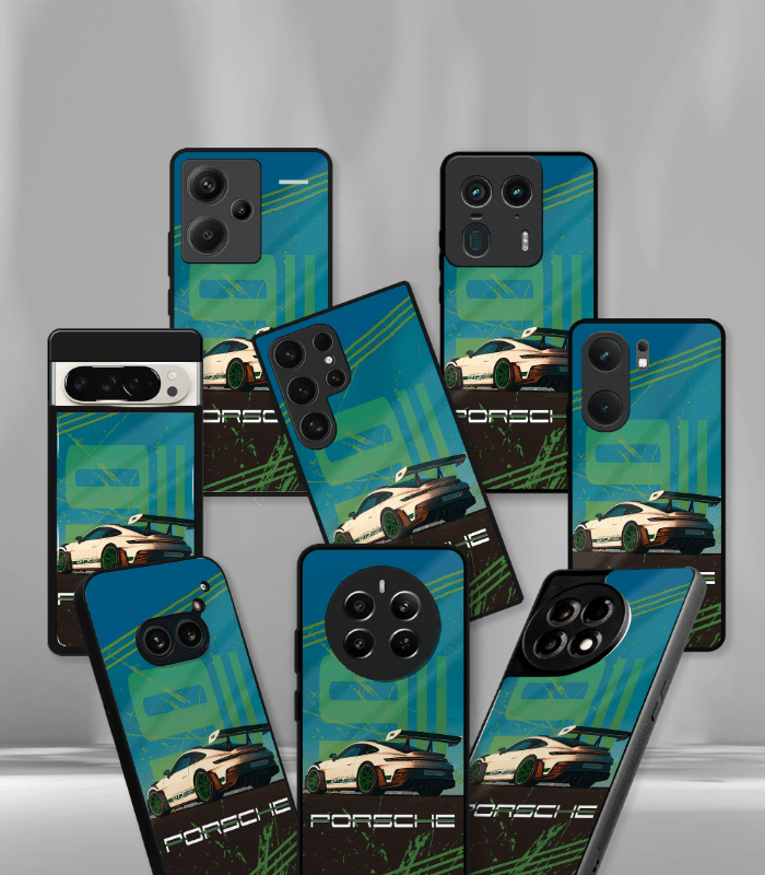porsche super car automotive premium glossy phone case compatible for every phone models.