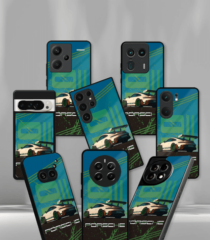 Porsche Super Car Automotive Premium Glossy Phone Case compatible for every Phone Models.