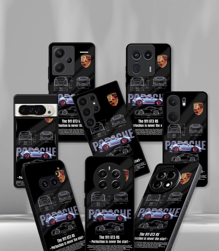porsche super car automotive premium glossy phone case compatible for every phone models.