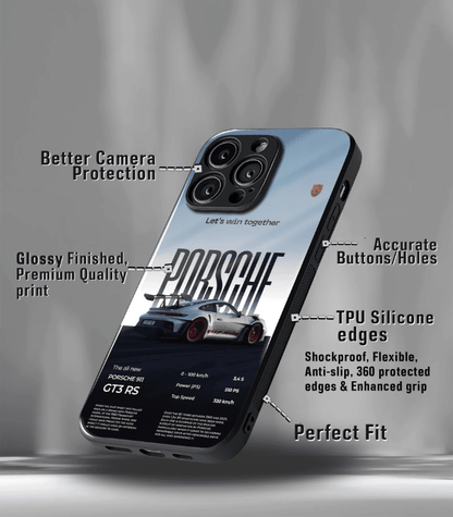 Porsche Super Car Automotive Premium Glossy Phone Case compatible for every Phone Models.