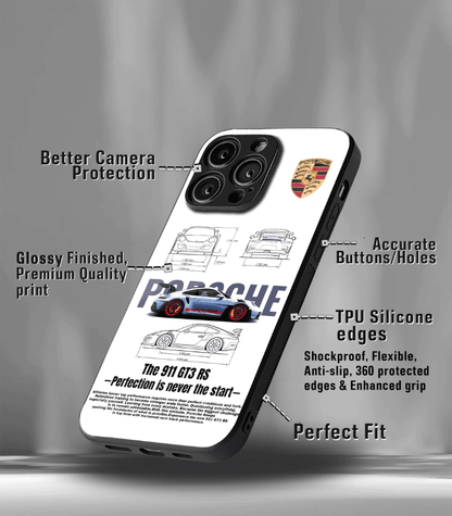 Porsche Super Car Automotive Premium Glossy Phone Case compatible for every Phone Models.