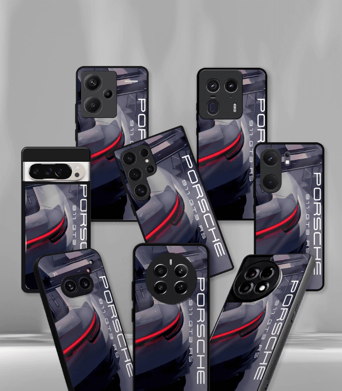 porsche super car automotive premium glossy phone case compatible for every phone models.