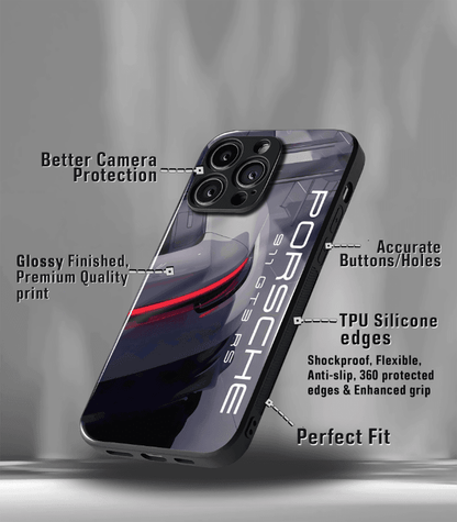 Porsche Super Car Automotive Premium Glossy Phone Case compatible for every Phone Models.