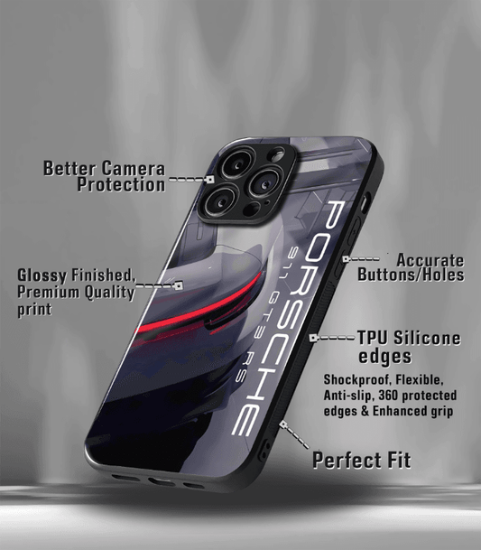 Porsche Super Car Automotive Premium Glossy Phone Case compatible for every Phone Models.