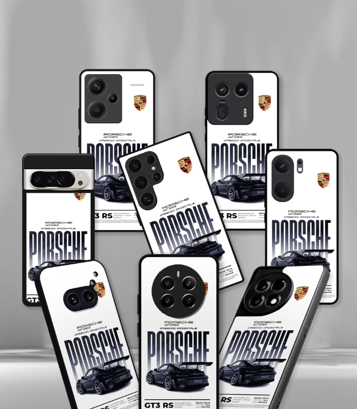porsche super car automotive premium glossy phone case compatible for every phone models.
