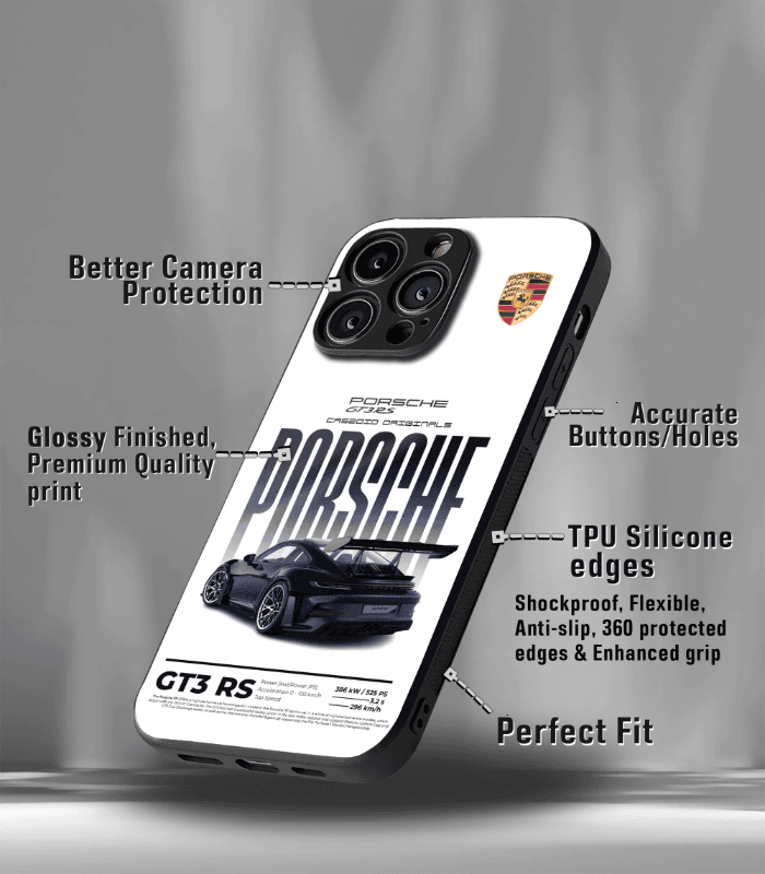 porsche super car automotive premium glossy phone case compatible for every phone models.
