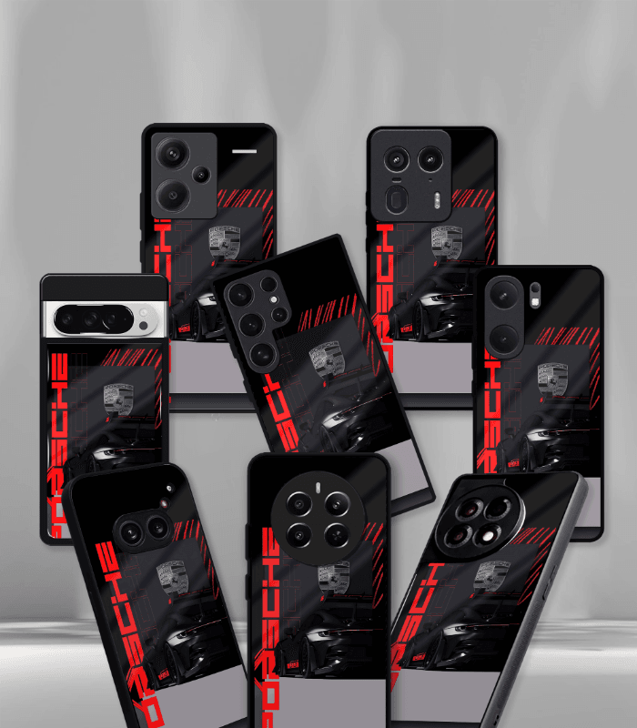 porsche super car automotive premium glossy phone case compatible for every phone models.