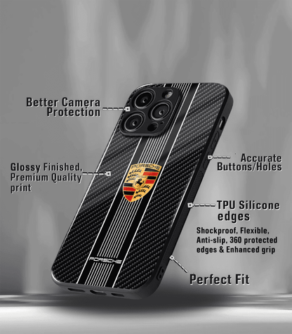 Porsche Super Car Automotive Premium Glossy Phone Case compatible for every Phone Models.