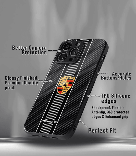 Porsche Super Car Automotive Premium Glossy Phone Case compatible for every Phone Models.