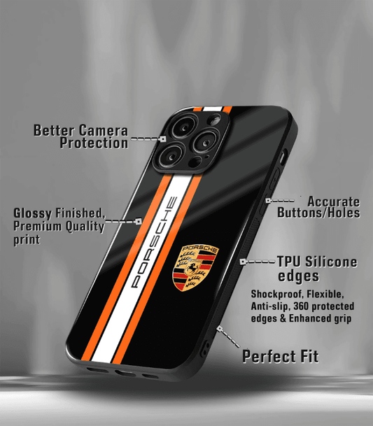 Porsche Super Car Automotive Premium Glossy Phone Case compatible for every Phone Models.