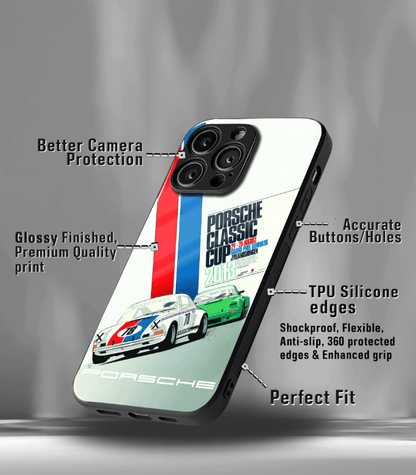 Porsche Super Car Automotive Premium Glossy Phone Case compatible for every Phone Models.