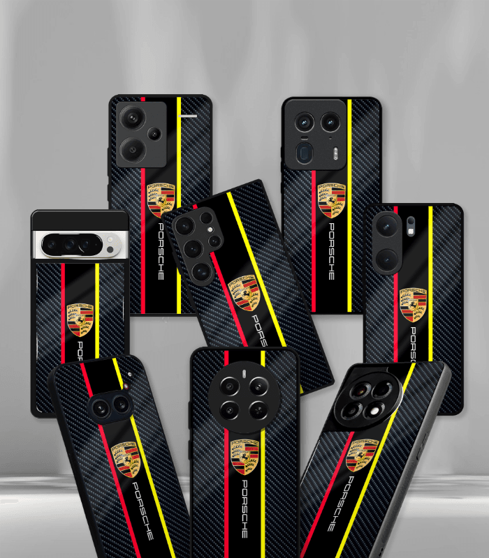 porsche super car automotive premium glossy phone case compatible for every phone models.