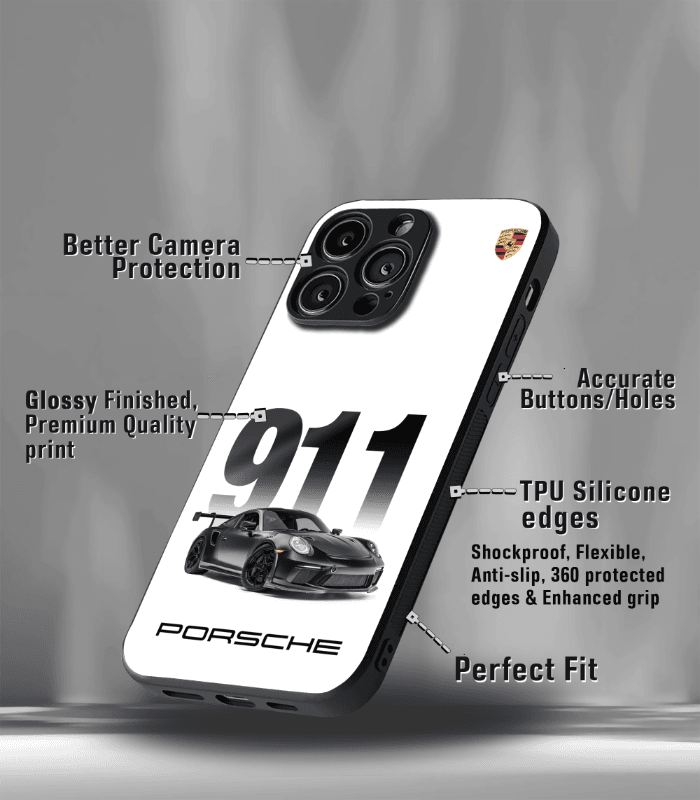 porsche super car automotive premium glossy phone case compatible for every phone models.