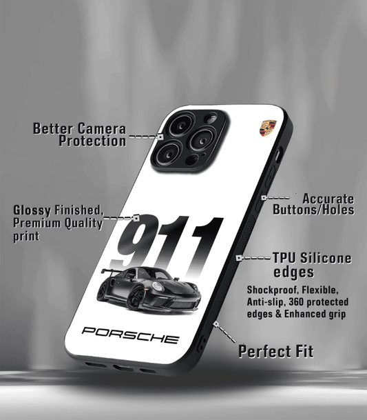 Porsche Super Car Automotive Premium Glossy Phone Case compatible for every Phone Models.