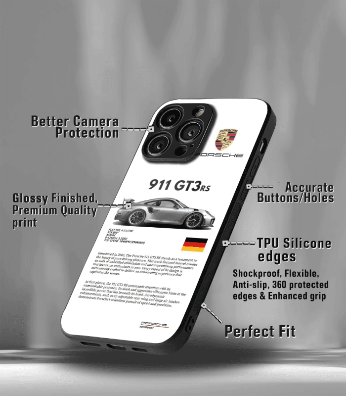 porsche super car automotive premium glossy phone case compatible for every phone models.