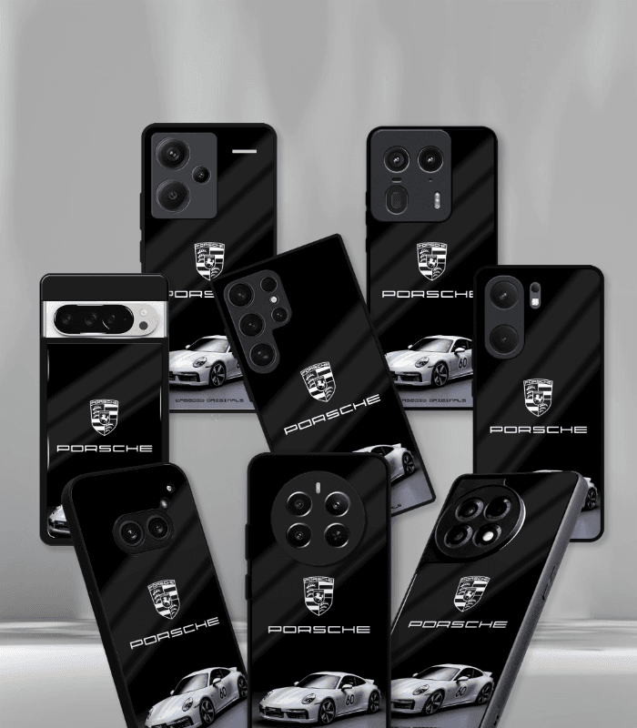 porsche super car automotive premium glossy phone case compatible for every phone models.