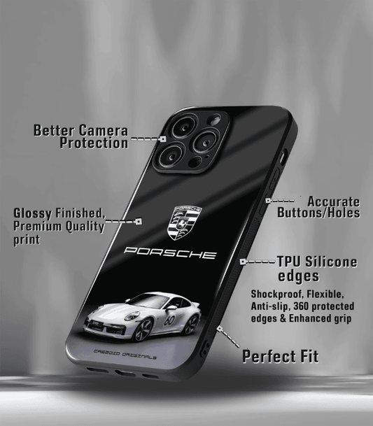 Porsche Super Car Automotive Premium Glossy Phone Case compatible for every Phone Models.