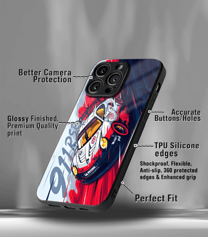 Porsche Super Car Automotive Premium Glossy Phone Case compatible for every Phone Models.