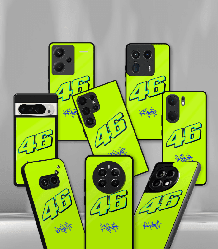 vr46 rossi premium glossy phone case compatible for every phone models.