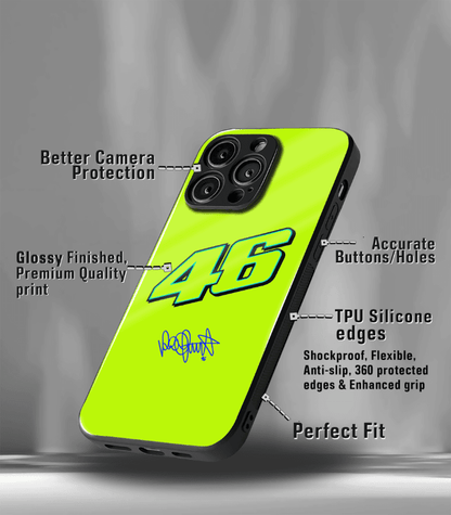 VR46 Rossi Premium Glossy Phone Case compatible for every Phone Models.