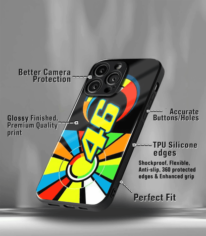 VR46 Rossi Premium Glossy Phone Case compatible for every Phone Models.