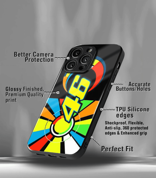 VR46 Rossi Premium Glossy Phone Case compatible for every Phone Models.