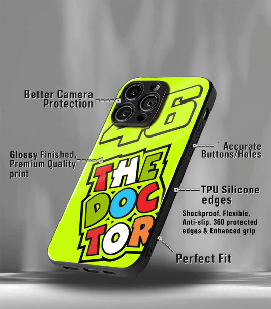 VR46 Rossi Premium Glossy Phone Case compatible for every Phone Models.