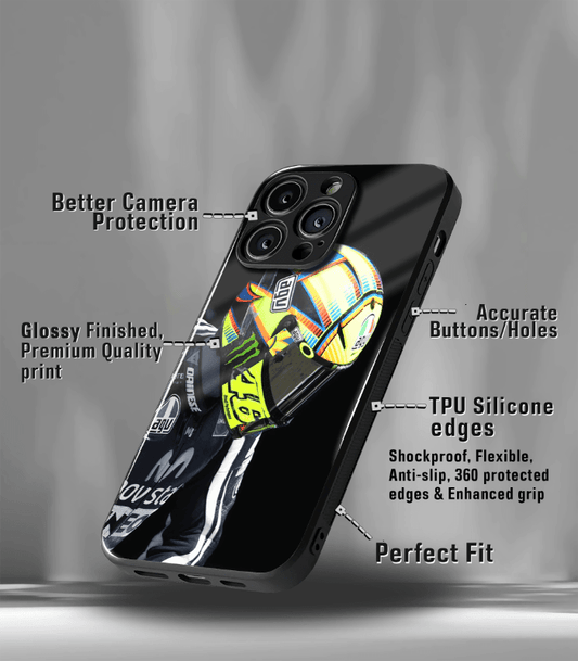VR46 Rossi Premium Glossy Phone Case compatible for every Phone Models.