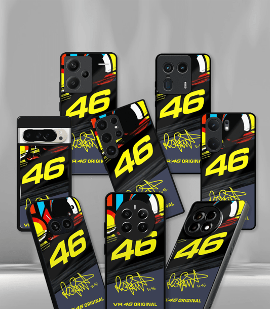 VR46 Rossi Premium Glossy Phone Case compatible for every Phone Models.