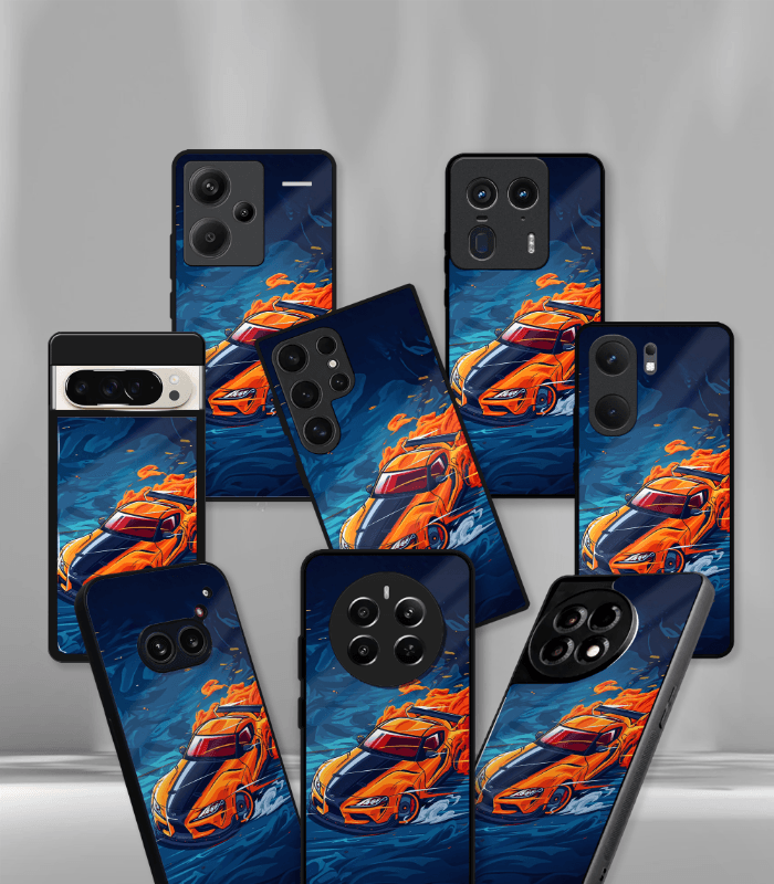 super car automotive premium glossy phone case compatible for every phone models.