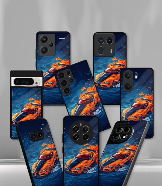 Super Car Automotive Premium Glossy Phone Case compatible for every Phone Models.