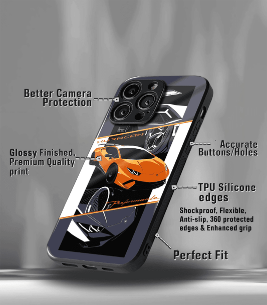 Super Car Automotive Premium Glossy Phone Case compatible for every Phone Models.
