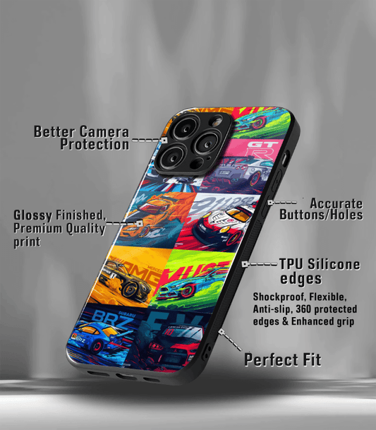 Super Car Automotive Premium Glossy Phone Case compatible for every Phone Models.