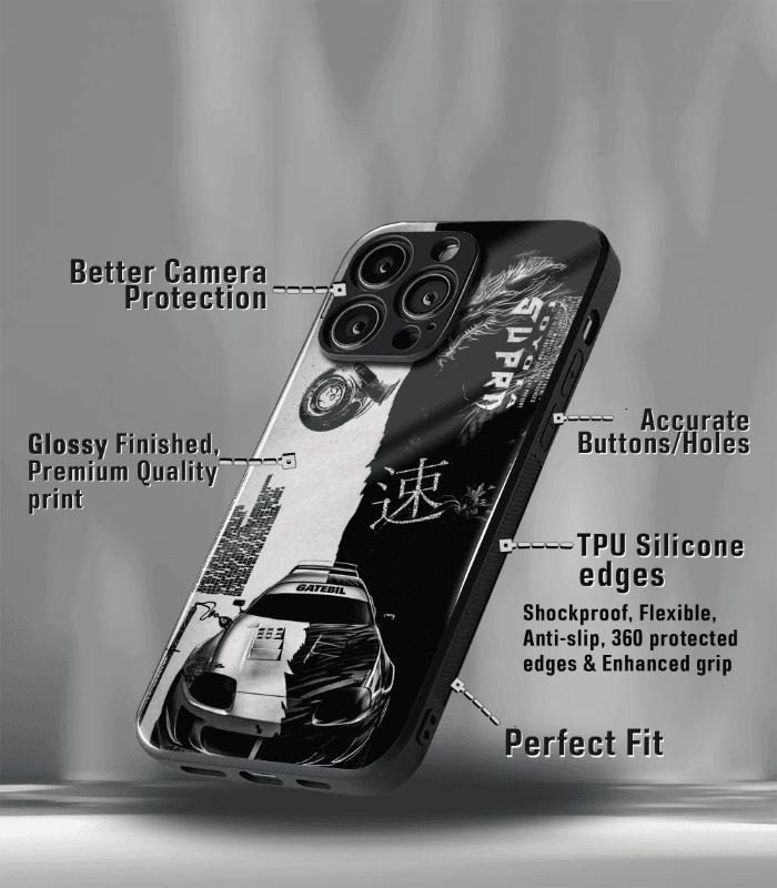 super car automotive premium glossy phone case compatible for every phone models.