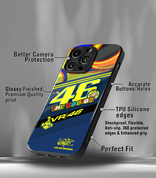 VR46 Premium Glossy Phone Case compatible for every Phone Models.