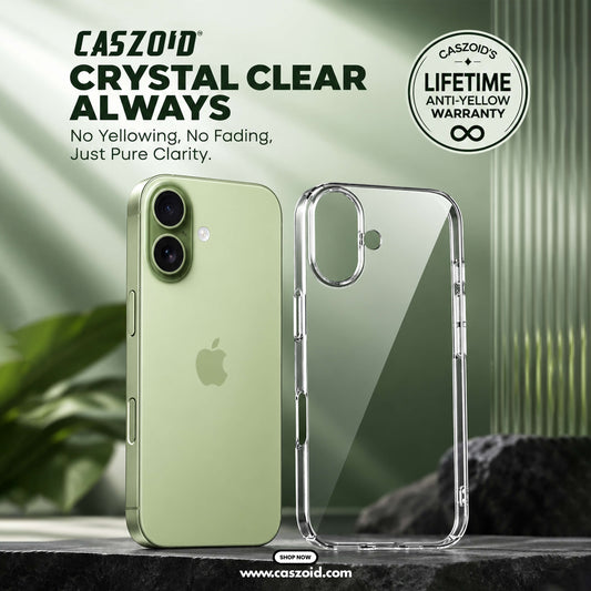 Caszoid's 5 in 1 Combo Products Anti-Yellow Crystal Clear Case