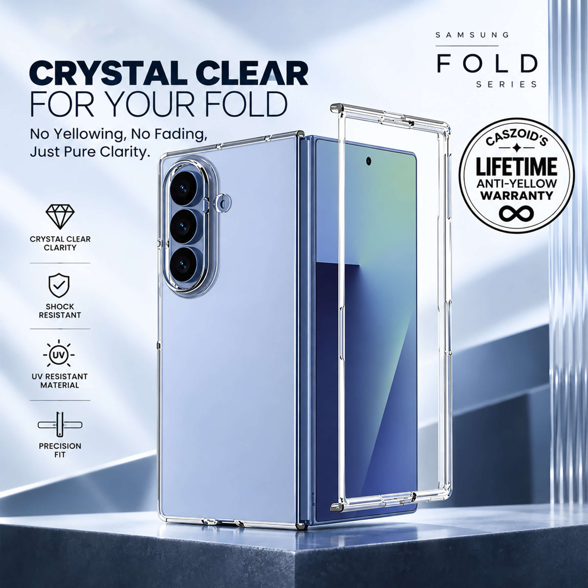 anti-yellow crystal clear phone case with lifetime anti-yellow warranty