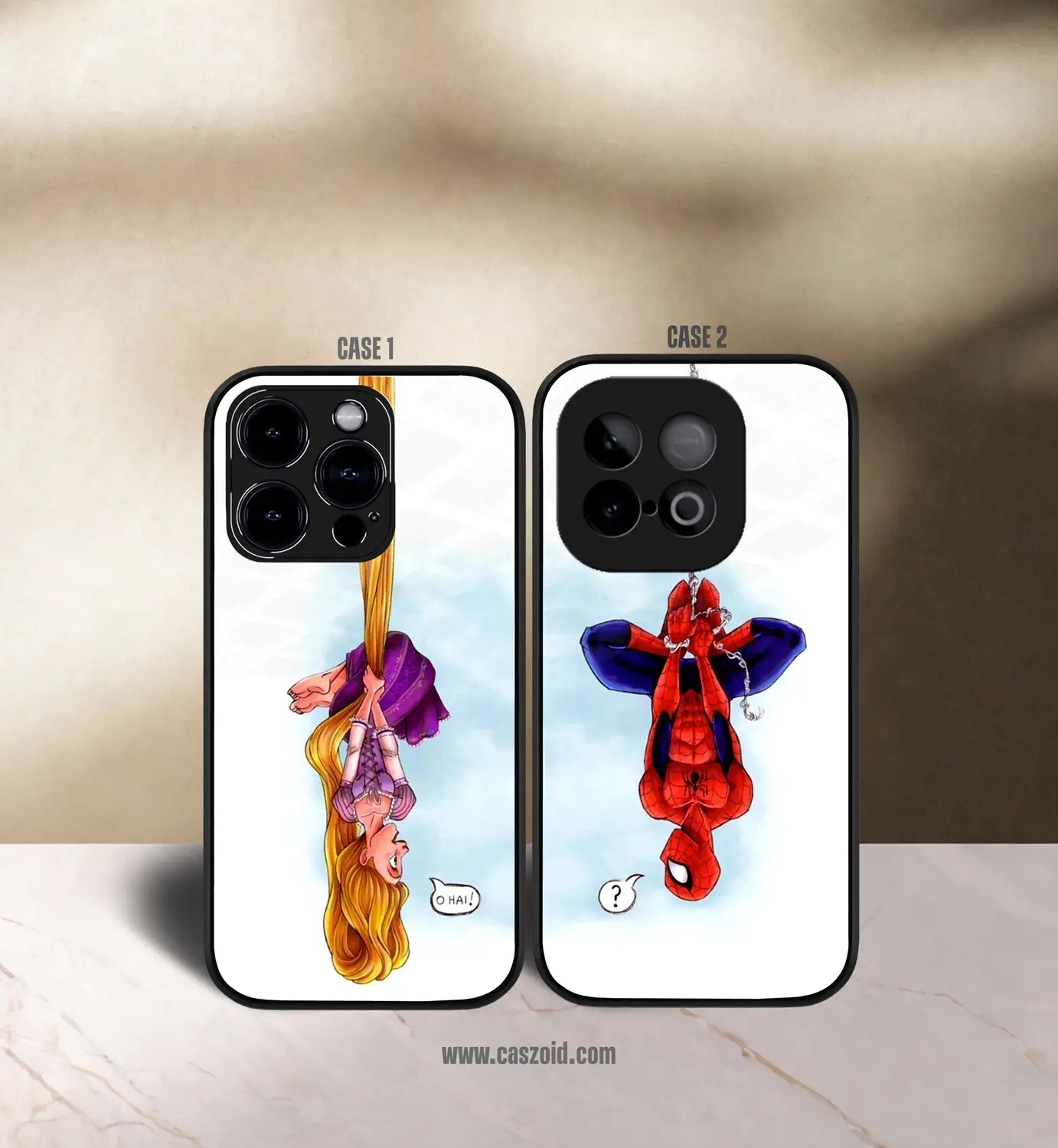 spiderman's love premium glossy couple combo cases