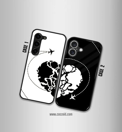 Travel & Love Premium Glossy Couple Combo Cases
