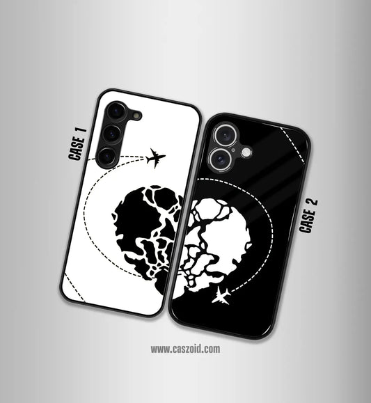 Travel & Love Premium Glossy Couple Combo Cases
