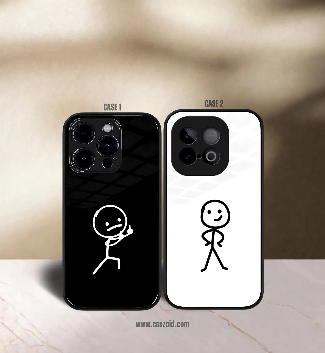 fight & love premium glossy couple combo cases