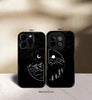 Better Half Moon & Sun Premium Glossy Couple Combo Cases